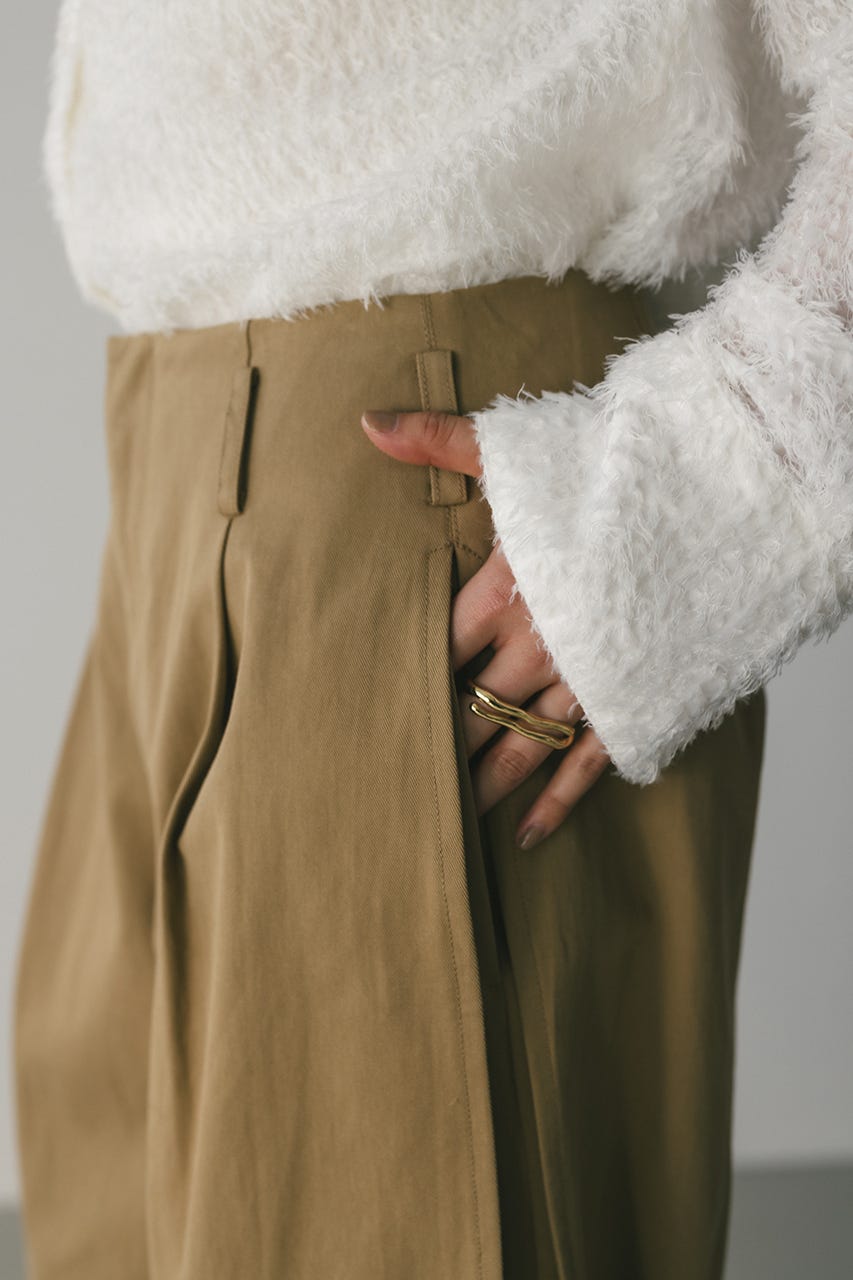 サイドタックフォルムパンツ BEG S