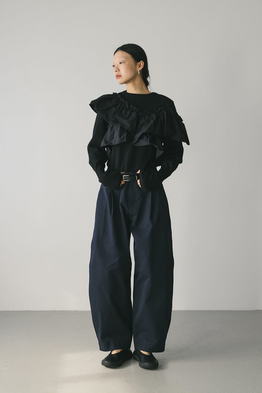 サイドタックフォルムパンツ NVY S