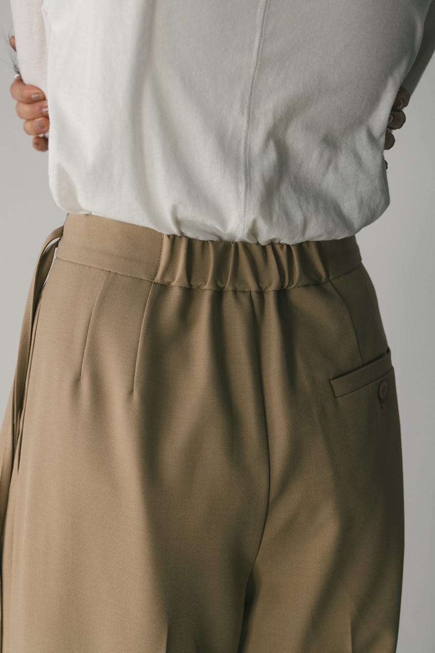 サイドラップワイドパンツ BEG M