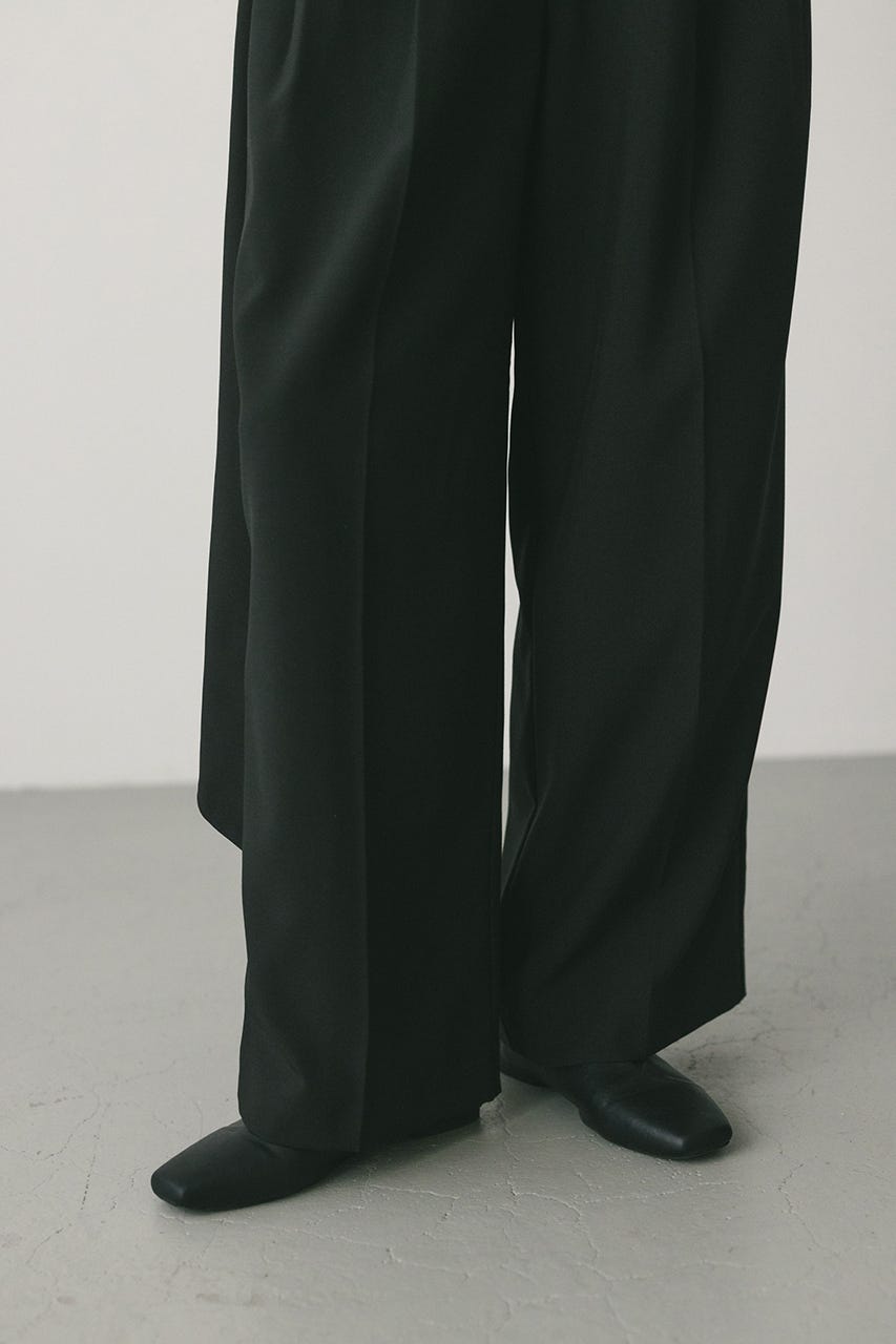 サイドラップワイドパンツ BLK M