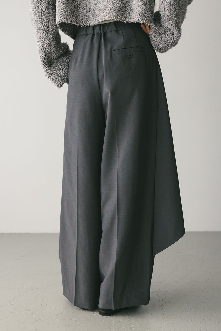 サイドラップワイドパンツ GRY S