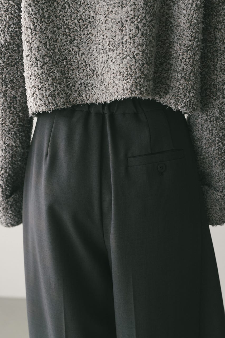 サイドラップワイドパンツ GRY S