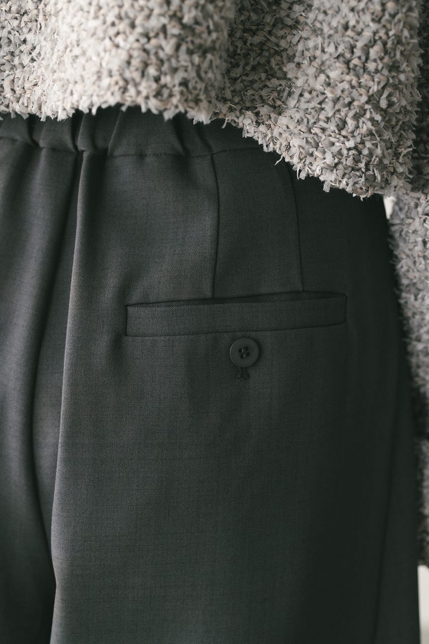 サイドラップワイドパンツ GRY S