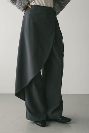 サイドラップワイドパンツ