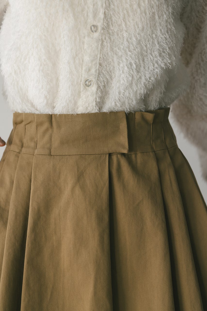 タックワイドミニスカート BEG S