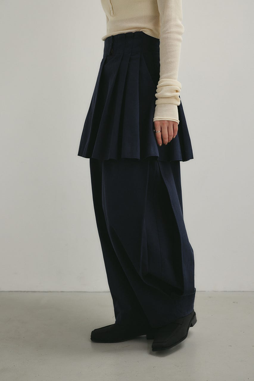 タックワイドミニスカート NVY M