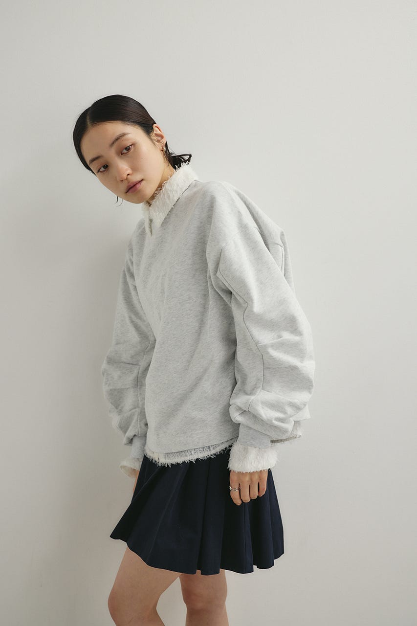 タックワイドミニスカート NVY M