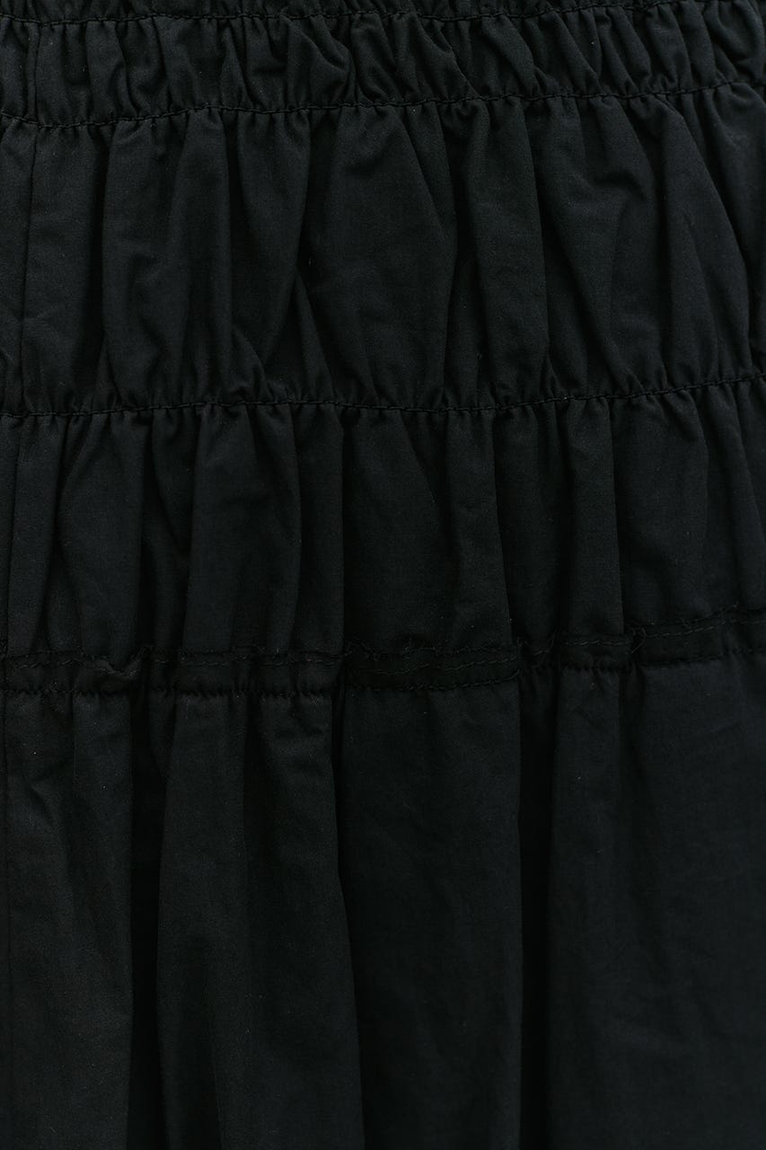 シャーリングフレアスカート BLK M