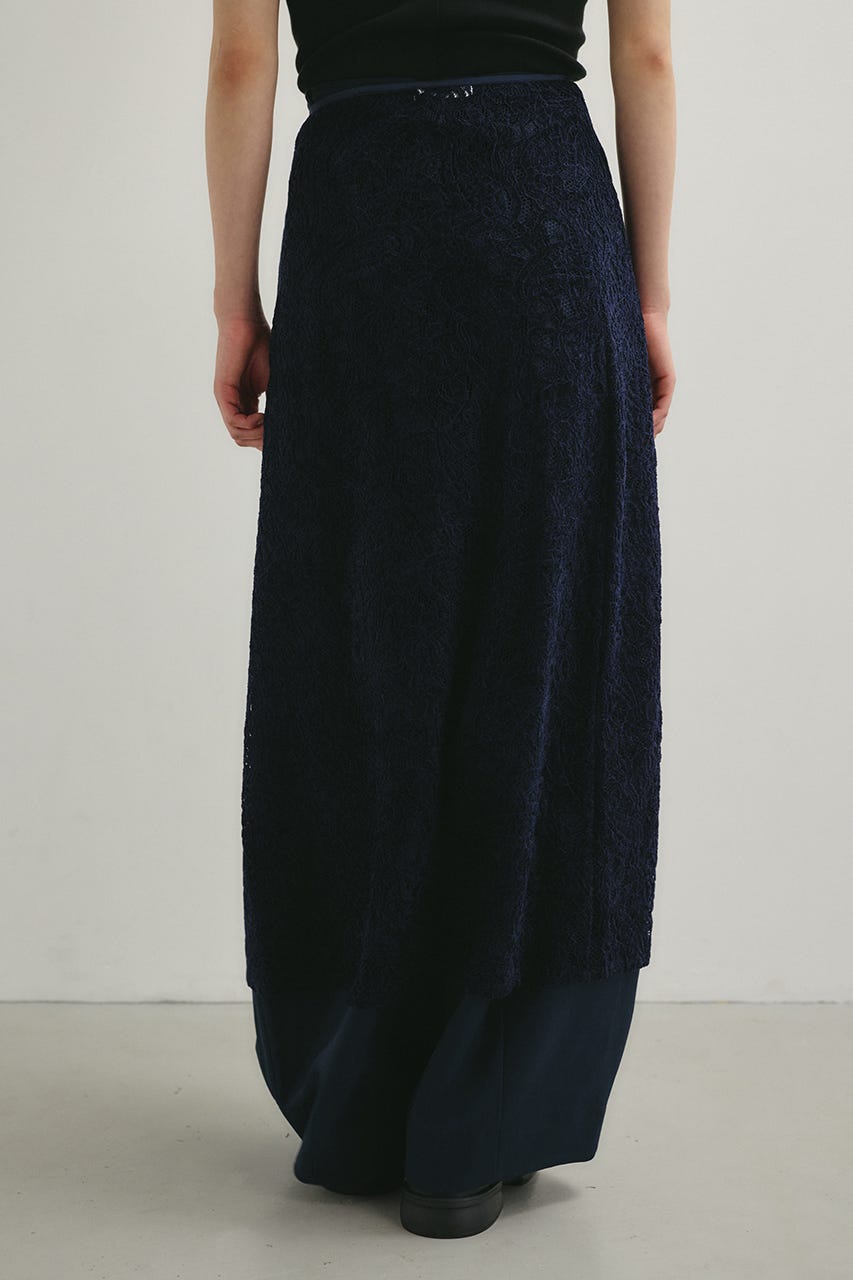 ニュアンスレースラップスカーフ NVY FREE