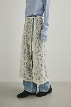 ニュアンスレースラップスカーフ