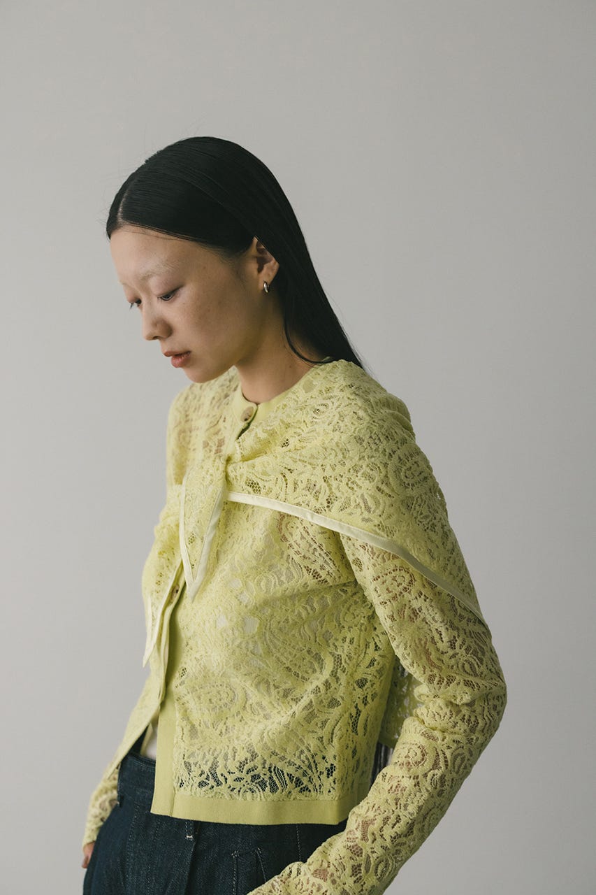 ニュアンスレーススカーフ L/GRN FREE