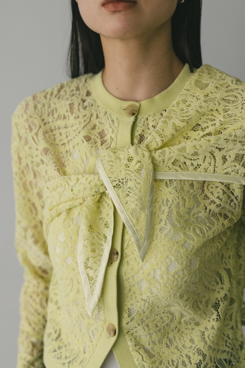 ニュアンスレーススカーフ L/GRN FREE