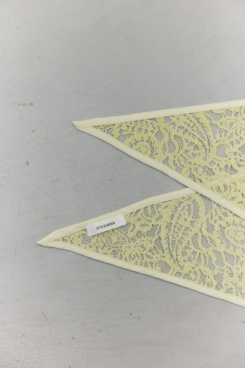 ニュアンスレーススカーフ L/GRN FREE