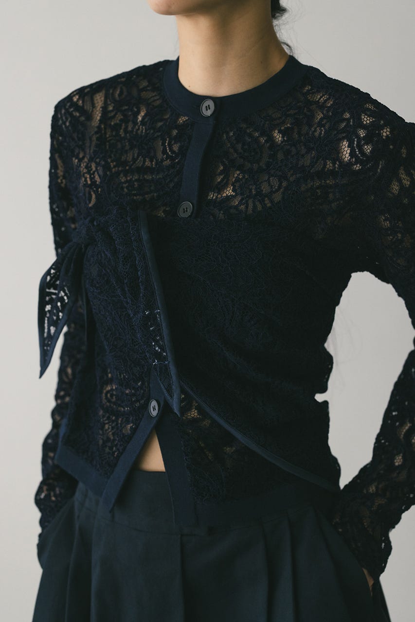 ニュアンスレーススカーフ NVY FREE