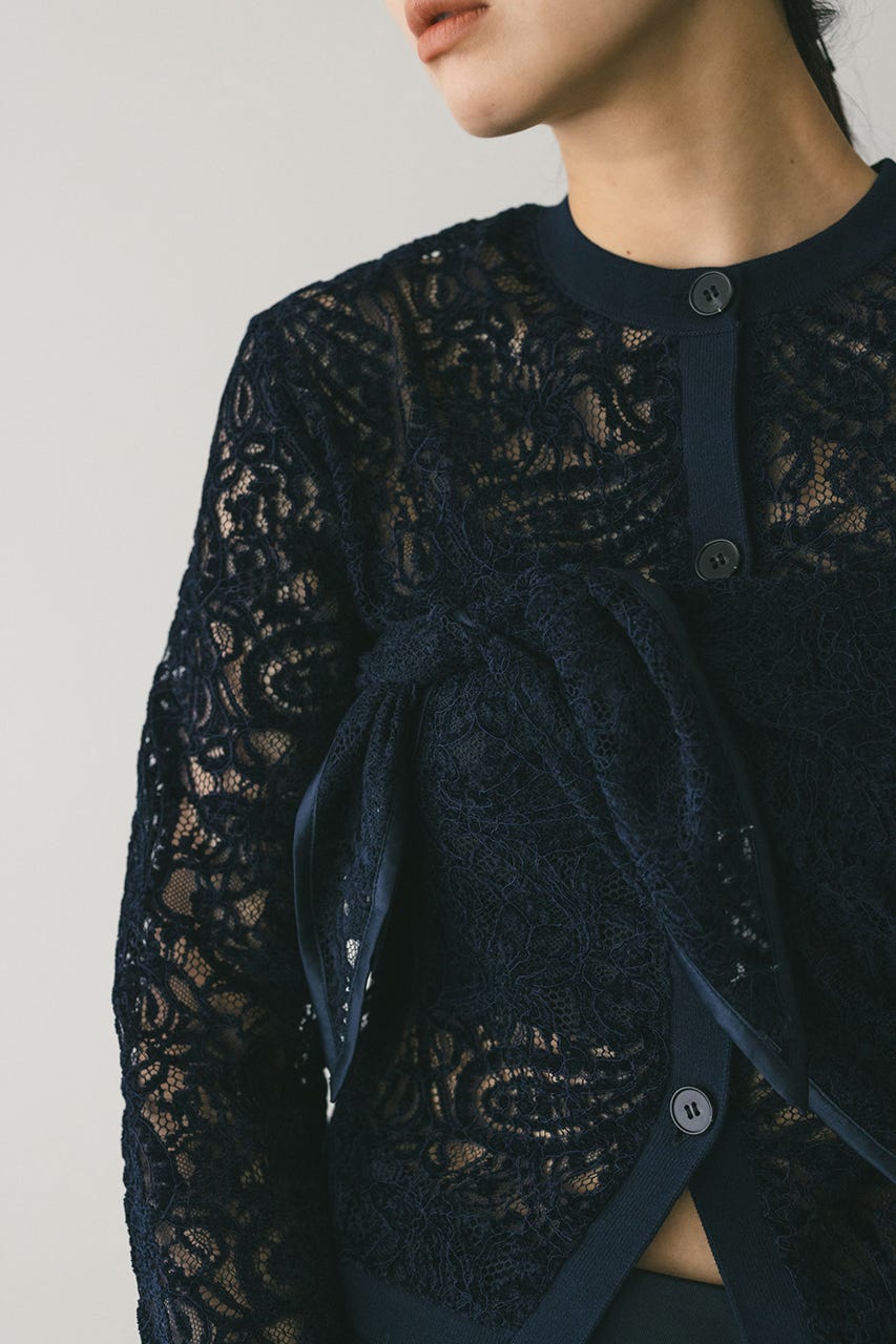 ニュアンスレーススカーフ NVY FREE