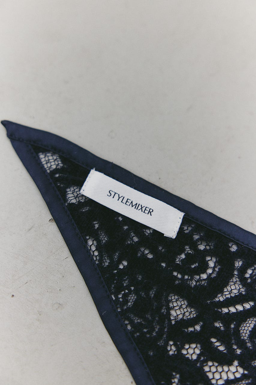 ニュアンスレーススカーフ NVY FREE