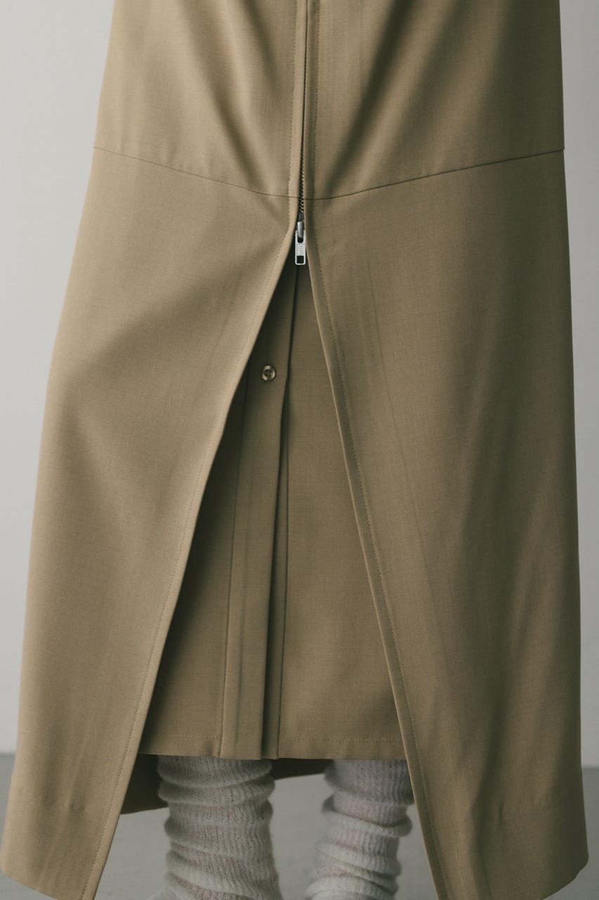 レイヤードシャツワンピース BEG M