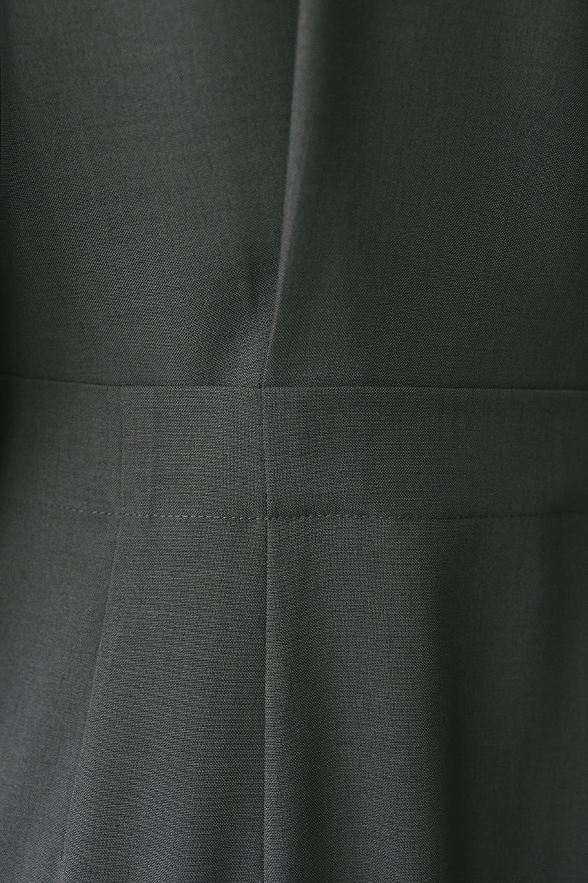 レイヤードシャツワンピース GRY S