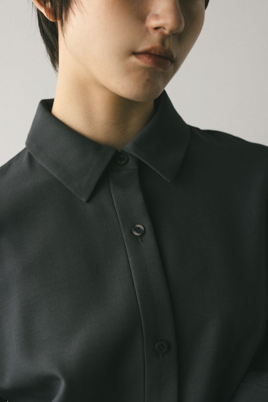 レイヤードシャツワンピース GRY S