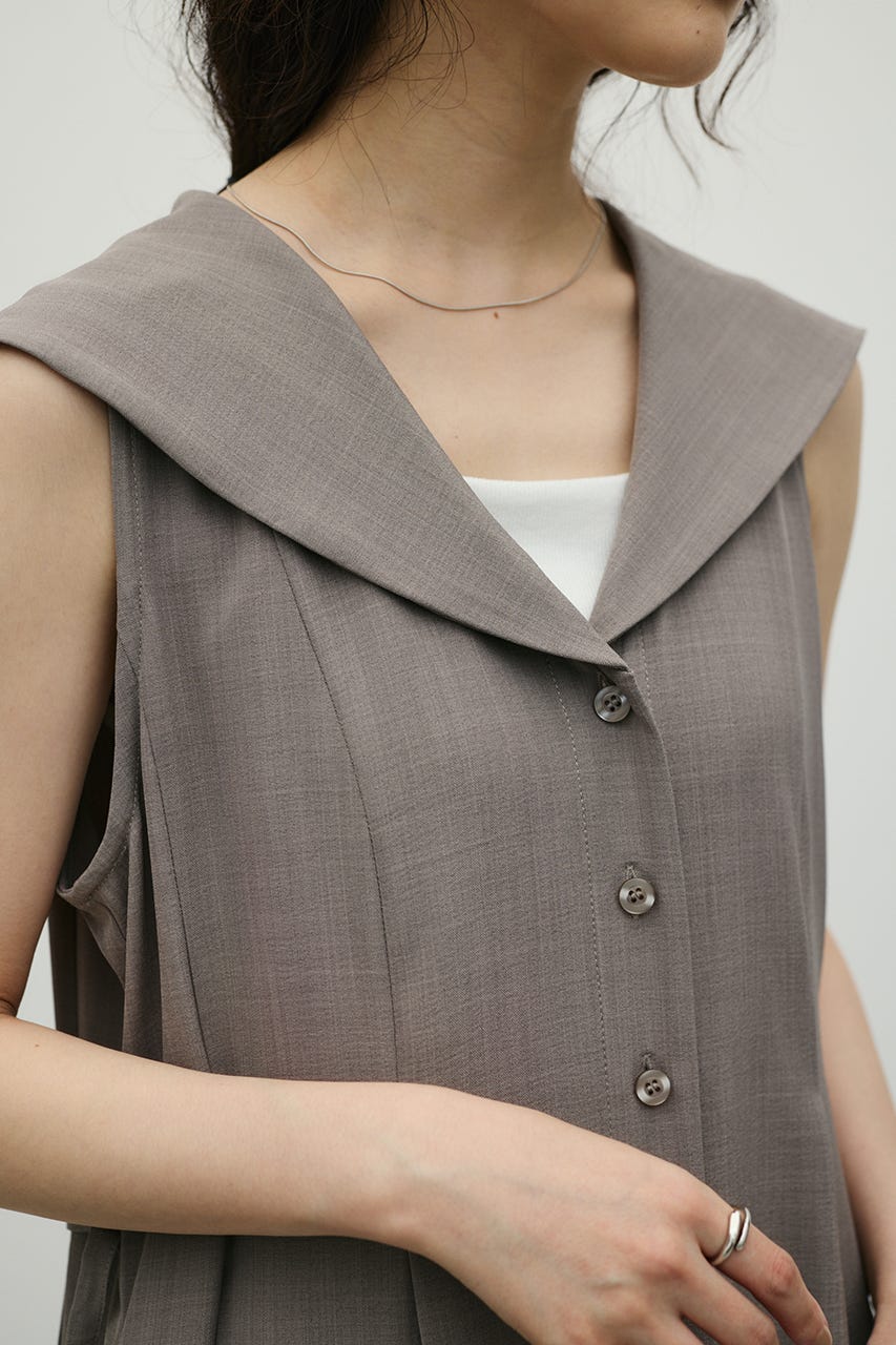 ビックカラーパネルラインワンピース GRY S