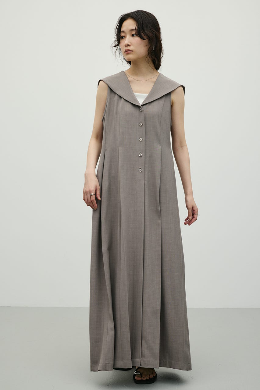 ビックカラーパネルラインワンピース GRY S