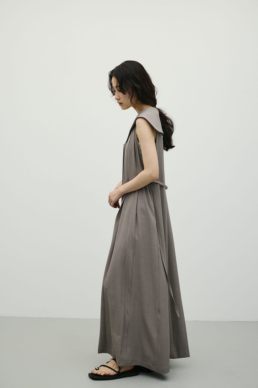 ビックカラーパネルラインワンピース GRY S