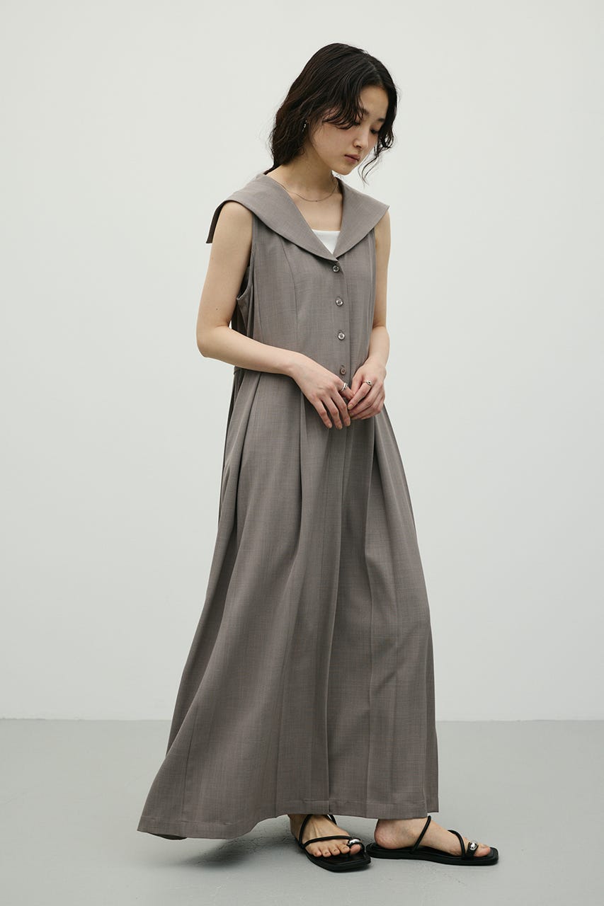 ビックカラーパネルラインワンピース GRY S