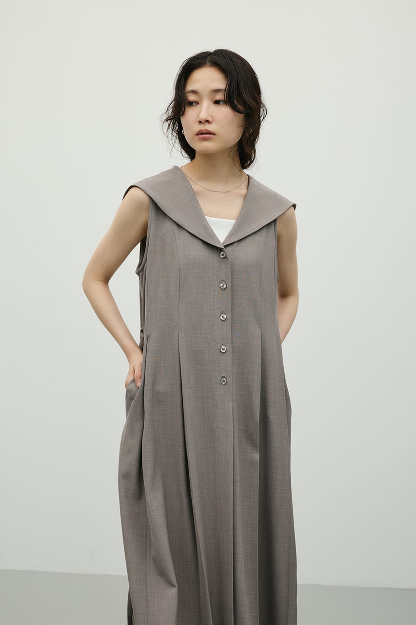 ビックカラーパネルラインワンピース GRY S