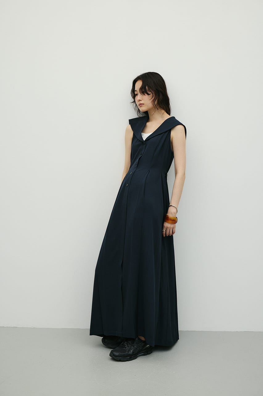 ビックカラーパネルラインワンピース NVY S