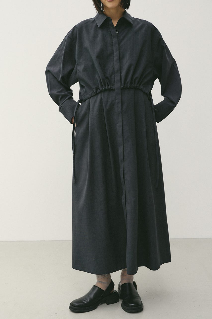 ヨークレイヤードシャツワンピース C.GRY S