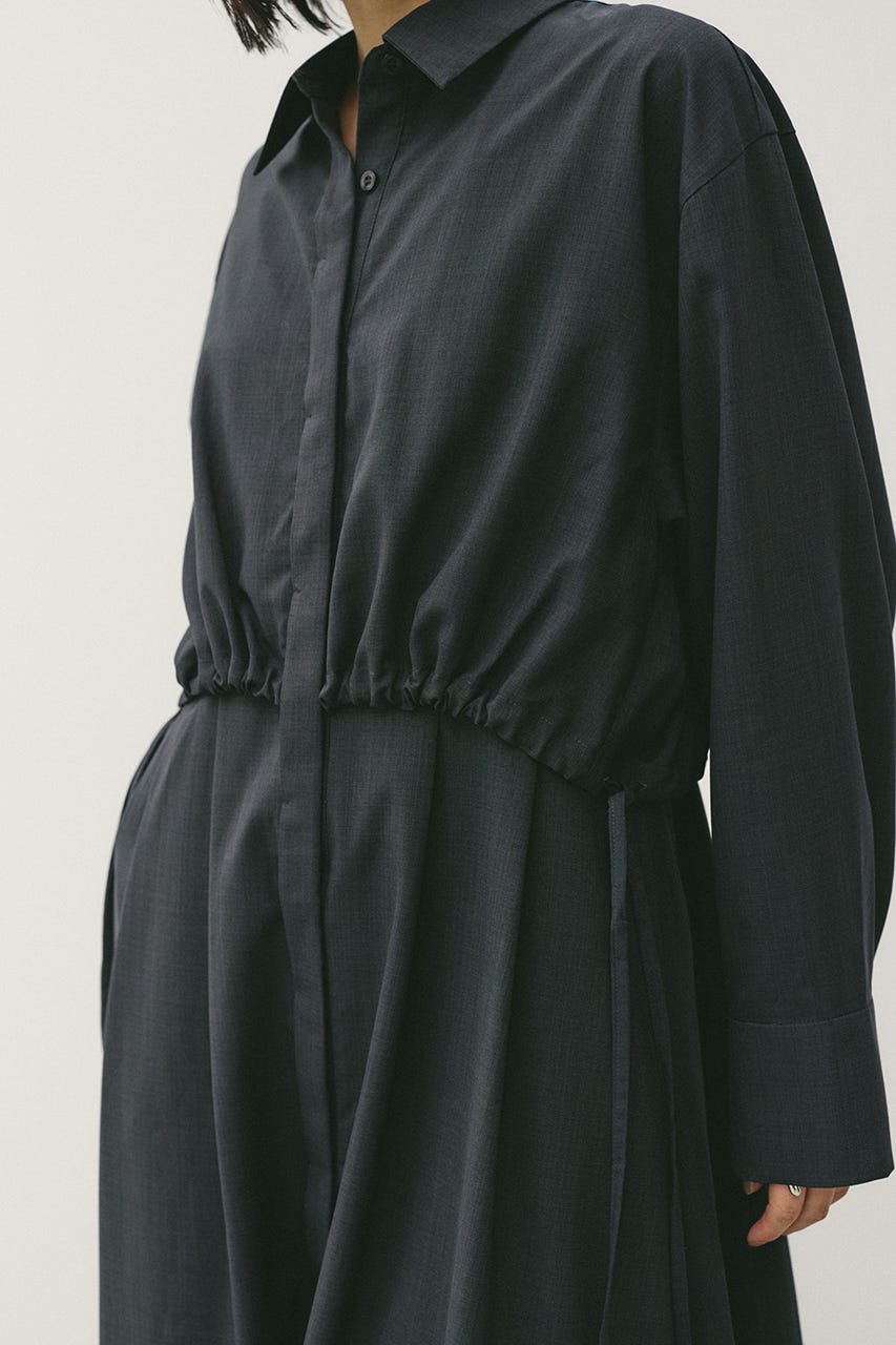 ヨークレイヤードシャツワンピース C.GRY S