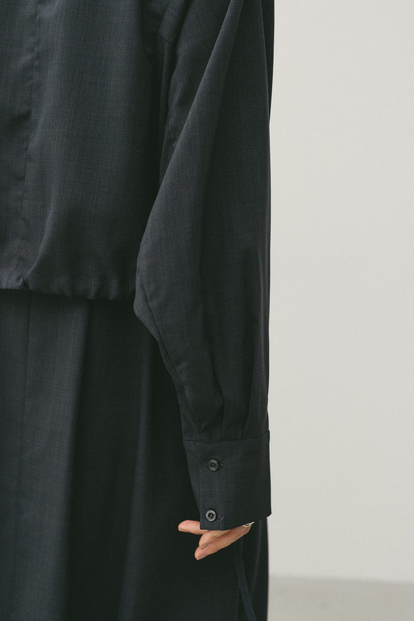 ヨークレイヤードシャツワンピース C.GRY S