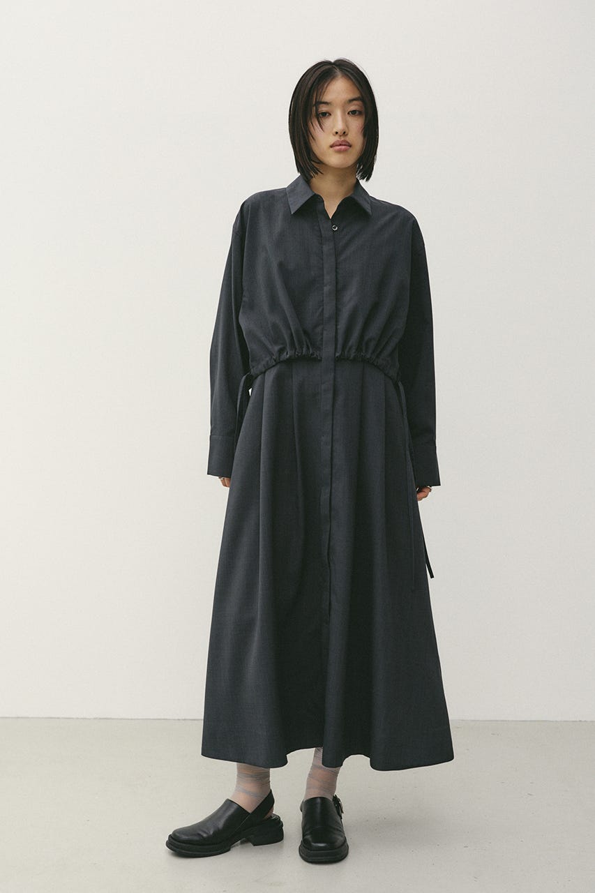 ヨークレイヤードシャツワンピース C.GRY S