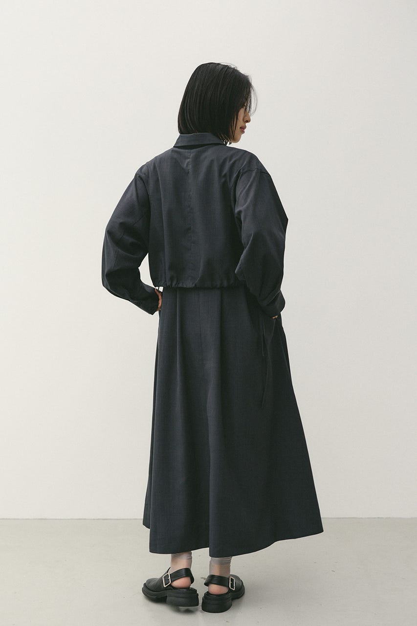 ヨークレイヤードシャツワンピース C.GRY S