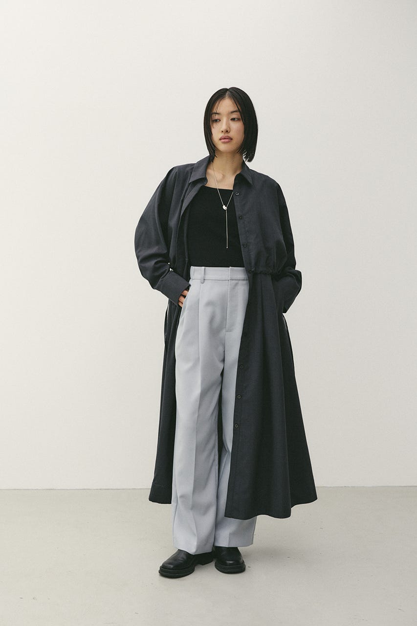 ヨークレイヤードシャツワンピース C.GRY S