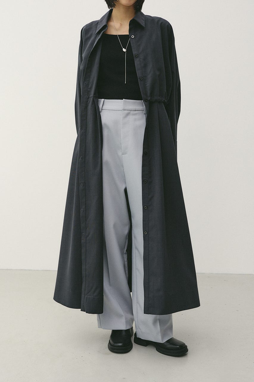 ヨークレイヤードシャツワンピース C.GRY S