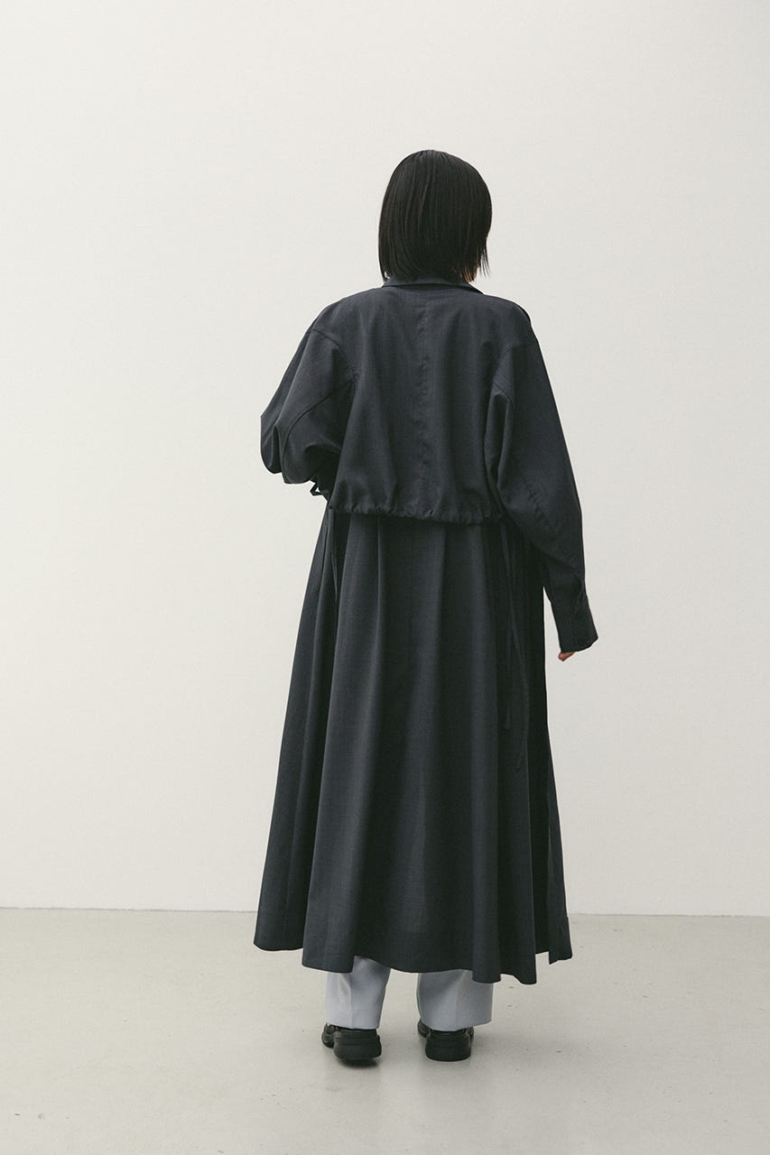 ヨークレイヤードシャツワンピース C.GRY S