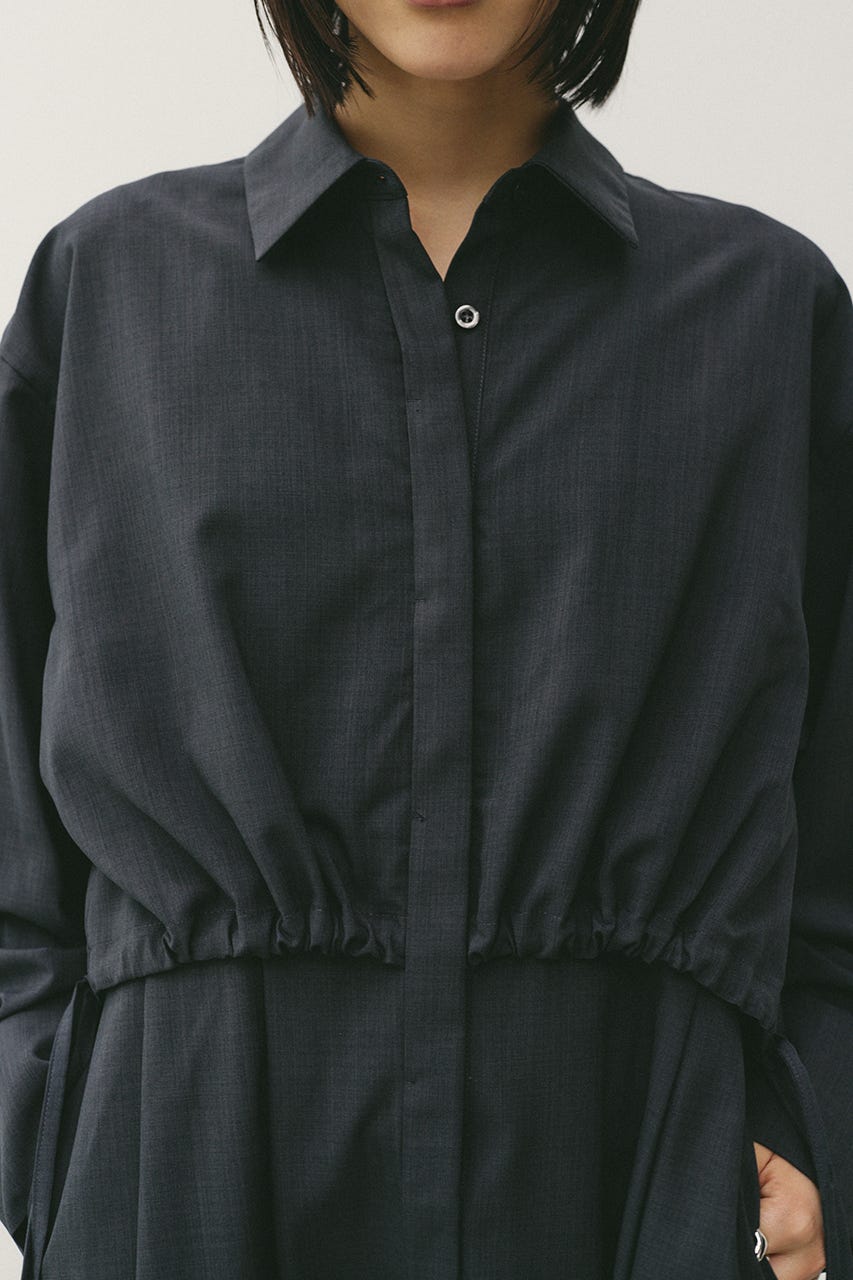 ヨークレイヤードシャツワンピース C.GRY S