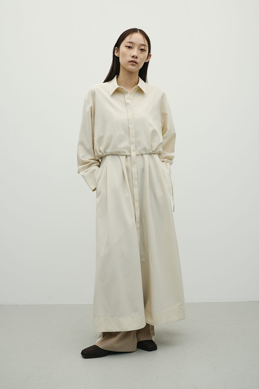 ヨークレイヤードシャツワンピース IVOY M