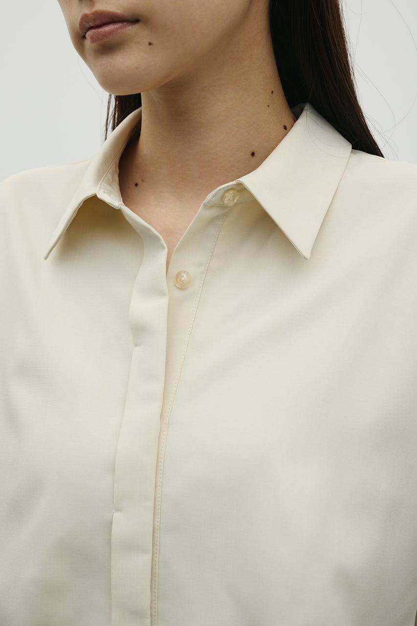 ヨークレイヤードシャツワンピース IVOY M