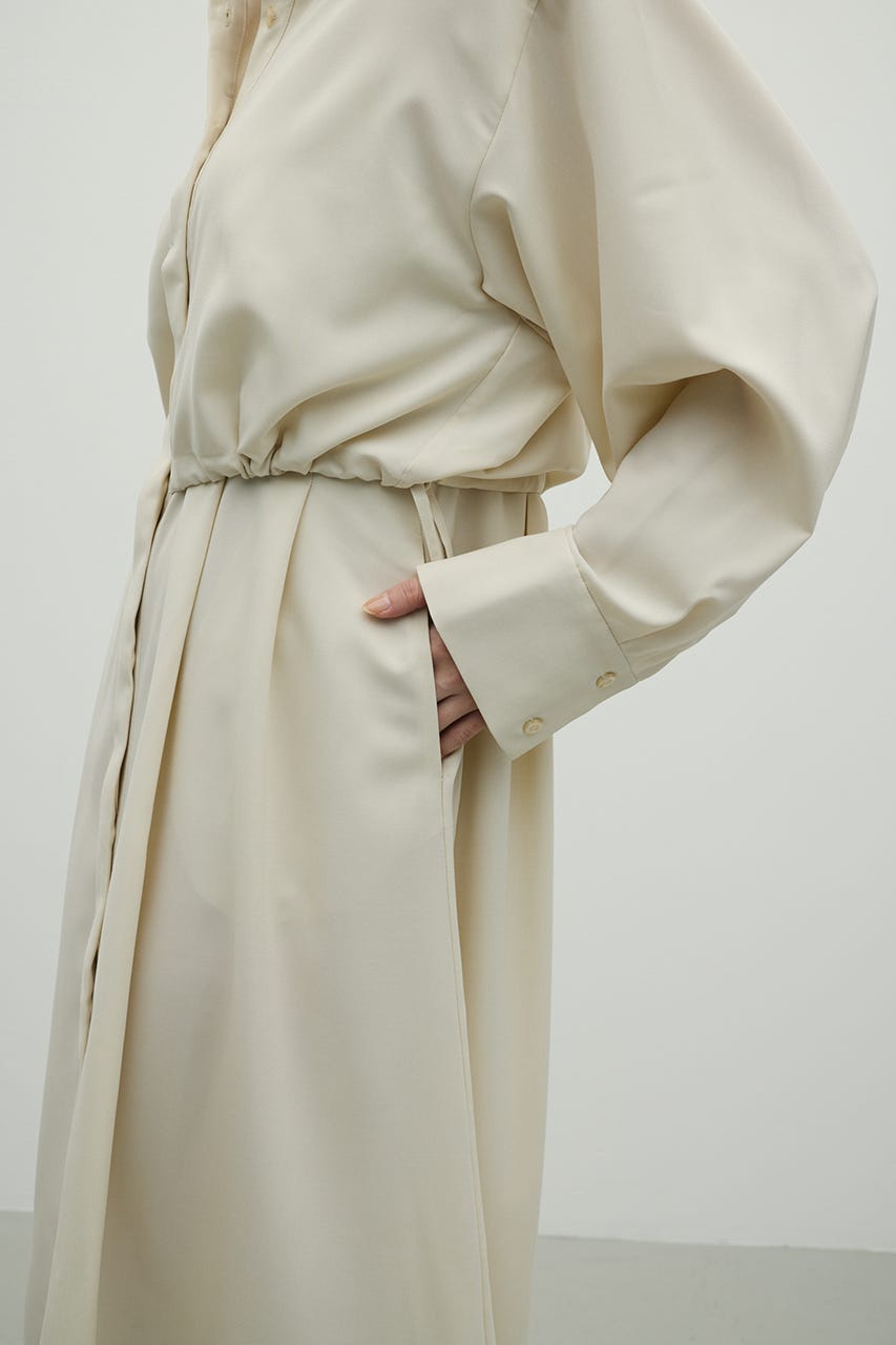 ヨークレイヤードシャツワンピース IVOY M