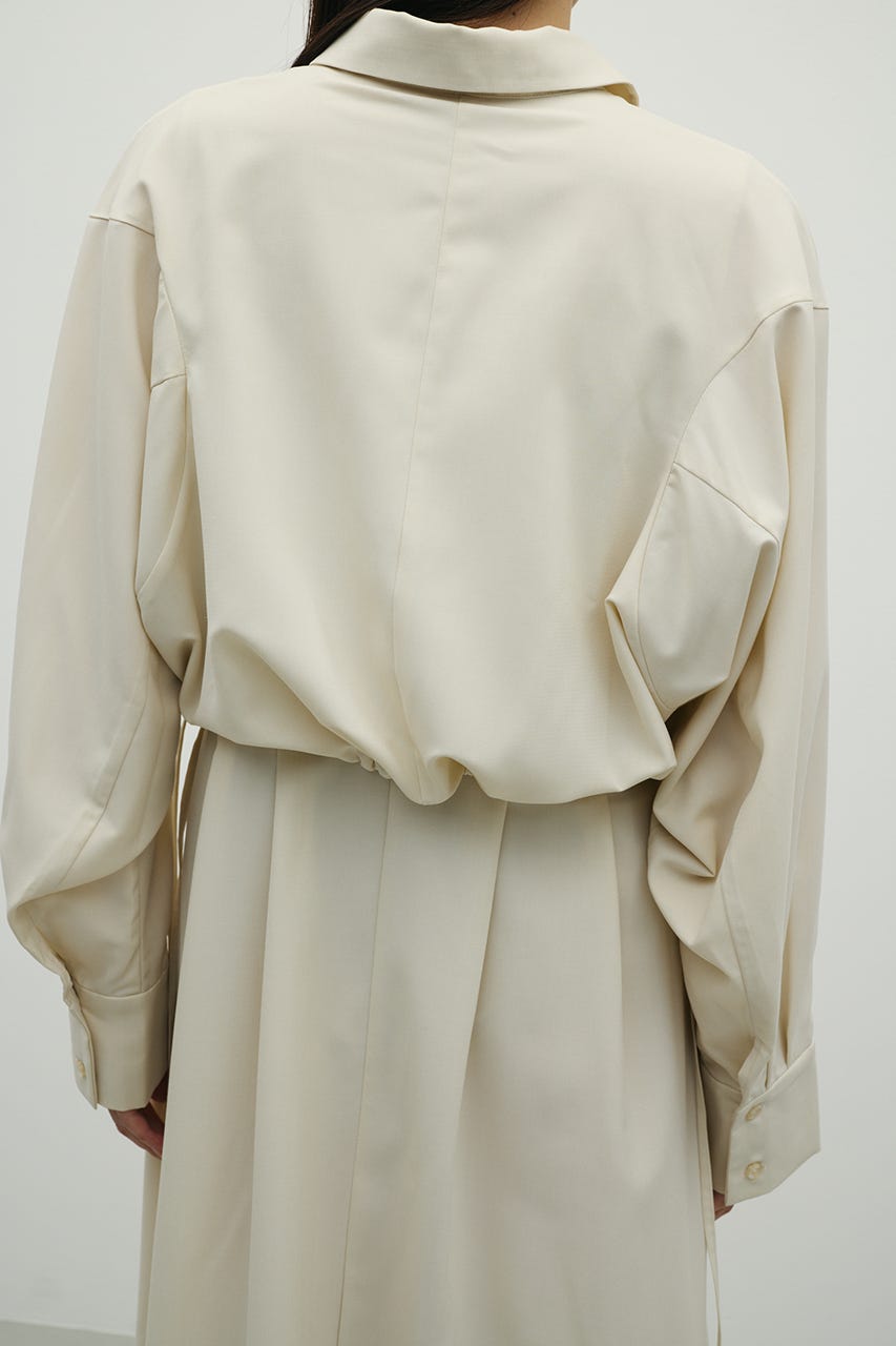 ヨークレイヤードシャツワンピース IVOY M