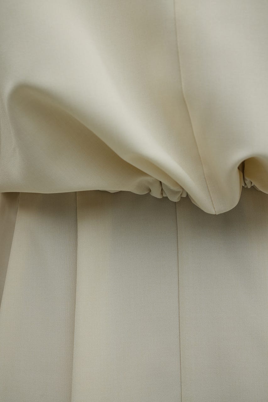 ヨークレイヤードシャツワンピース IVOY M