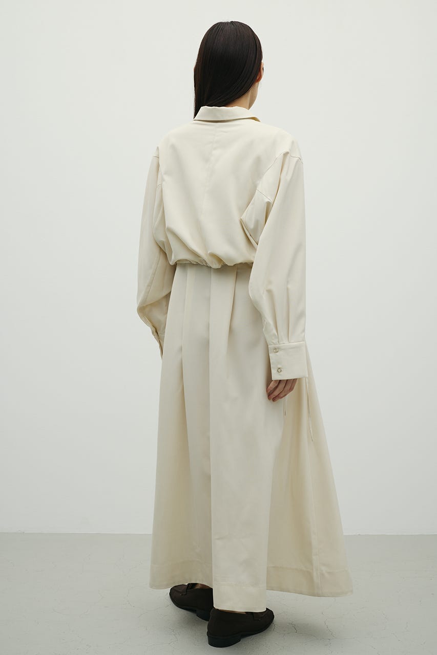 ヨークレイヤードシャツワンピース IVOY M