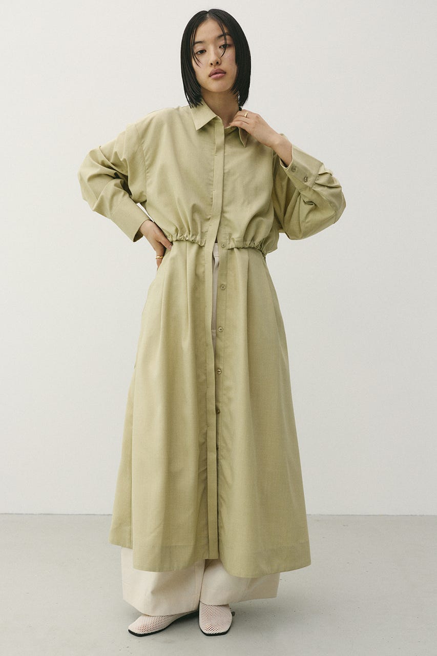 ヨークレイヤードシャツワンピース MINT M