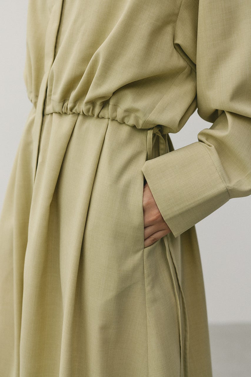 ヨークレイヤードシャツワンピース MINT M