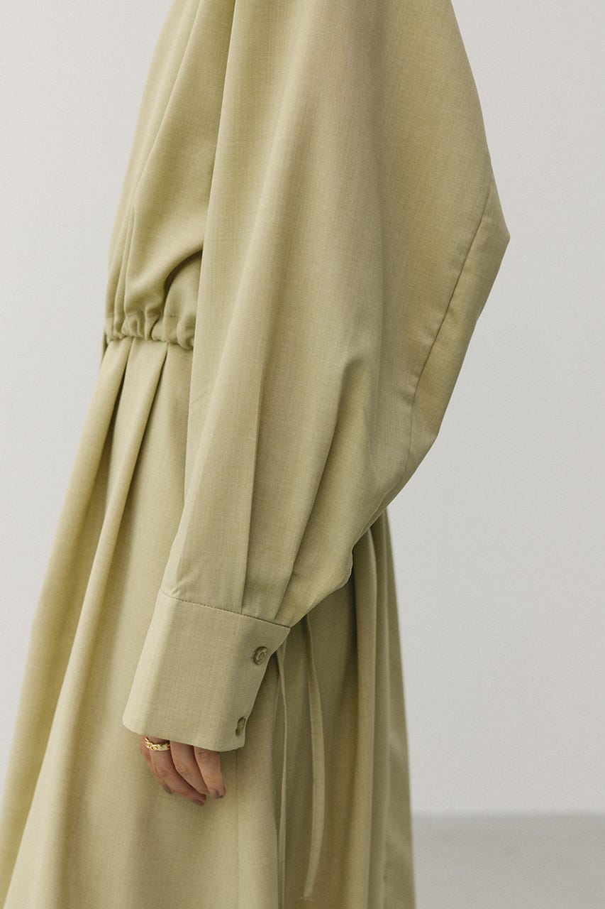 ヨークレイヤードシャツワンピース MINT M