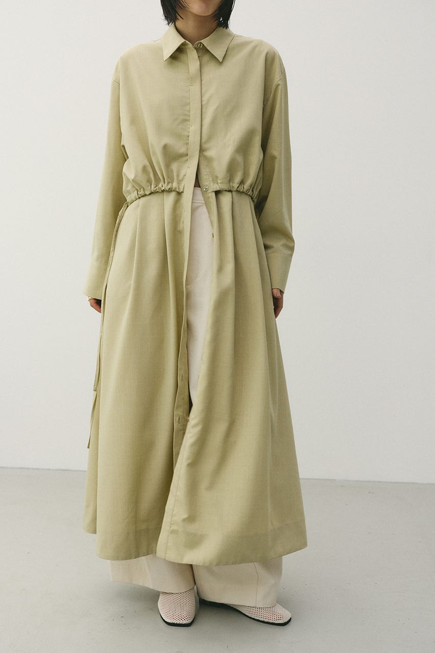 ヨークレイヤードシャツワンピース MINT M