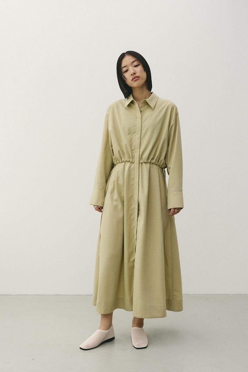 ヨークレイヤードシャツワンピース MINT M