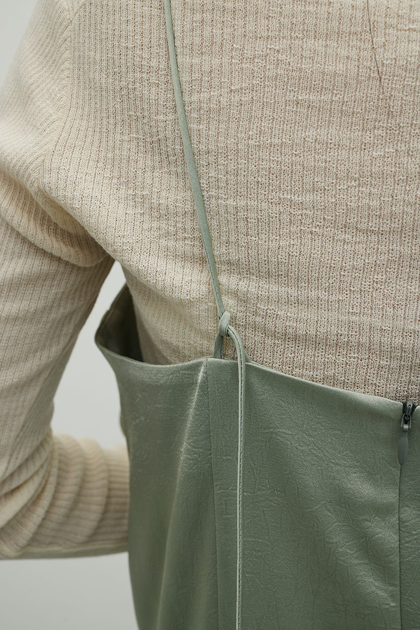 サテンストリングキャミワンピース MINT S